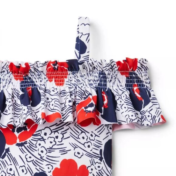 Janie and Jack Smoked Ruffle One Piece Swimsuit - Picture 4 of 9